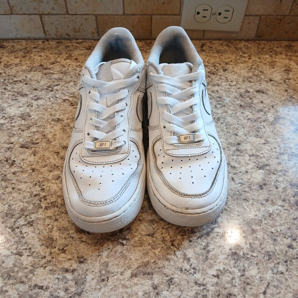 Nike Air Force 1 Low GS • White Leather • Style 314192‑117 • Youth 6Y / Women’s